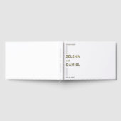 Formele minimalistische bruiloft gouden folie gastenboek (Volledig)