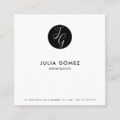 Formele minimalistische zwart-wit psycholoog vierkante visitekaartje (Voorkant)