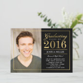 Formele Modern bewerkbare kleur Afstuderen uitnodi Kaart (Staand voorkant)