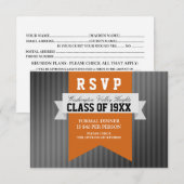 Formele moderne klasse reünie RSVP Kaart (Voorkant / Achterkant)