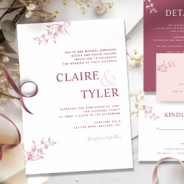 Formele, moderne typografie Bourgondië, roze bruil Kaart