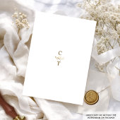 Formele, moderne typografie Witte en Gouden Bruilo Kaart