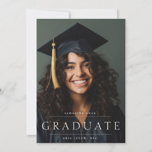 formele, moderne volledige fotouniversiteit aankondiging (Voorkant)