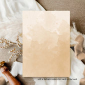 Formele monogram beige Cream Waterverf Wedding Kaart