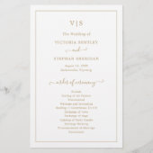Formele monogram Gold Elegant Wedding Program (Voorkant)