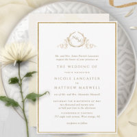 Formele monogram goud en Waterverf van Cream Weddi