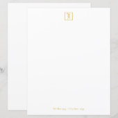 Formele monogram legant goud — Letter-blad (Voorkant / Achterkant)