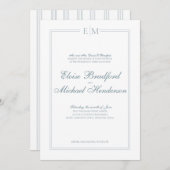 Formele Monogram Trouw Uitnodiging (Voorkant / Achterkant)