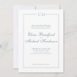 Formele Monogram Trouw Uitnodiging