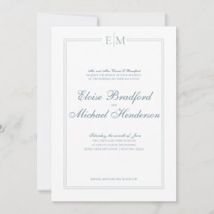 Formele Monogram Trouw Uitnodiging