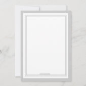 Formele monogram uitnodiging in grijs (Achterkant)