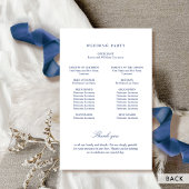 Formele Monogrammed Marine Blauw Trouwprogramma