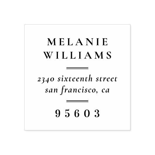 Formele naam Retouradres Rubberstempel (Afrduk)