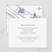 Formele Navy Details Kaart zonder rand Charleston  (Voorkant / Achterkant)