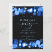 Formele Navy Glam Corporate Holiday Party Kaart (Voorkant)