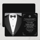 Formele Occasion Bar Mitzvah Uitnodiging (Voorkant / Achterkant)