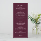 Formele Ontvangst Bourgondië Huwelijk Menu (Staand voorkant)