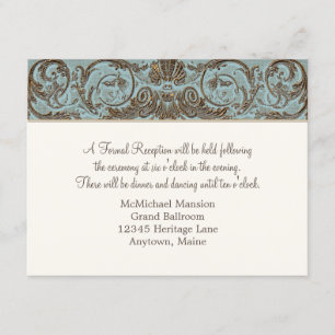 formele ontvangst Franse Gold Lace Baroque Kaart