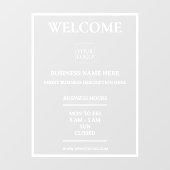 Formele openingsuren van professionele winkel met raamsticker (Vel)