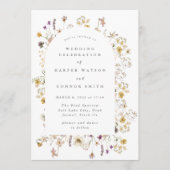 Formele overvloed gedroogd wild lentweddenschap kaart (Voorkant)