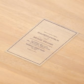 Formele paarse klassieke script bruiloft acryl uitnodigingen (Laagn)