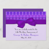 Formele Paarse uitnodiging tot Jubileum (Voorkant / Achterkant)