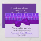 Formele paarse uitnodiging voor jubileum (Voorkant / Achterkant)