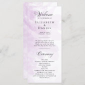 Formele Paarse Waterverf Wedding Programme Programmakaart (Voorkant / Achterkant)