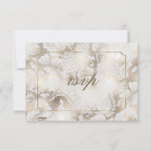 Formele Paisley Champagne ID767 RSVP Kaartje (Achterkant)