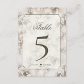 Formele Paisley Table Numbers Champagne ID767 Kaart (Voorkant)