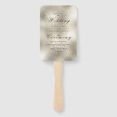 Formele Paisley Wedding Champagne ID767 Handwaaier (Achterkant)