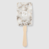 Formele Paisley Wedding Champagne ID767 Handwaaier (Voorkant)