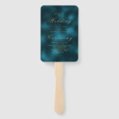 Formele Paisley Wedding Dark Blauwgroen ID767 Handwaaier (Achterkant)