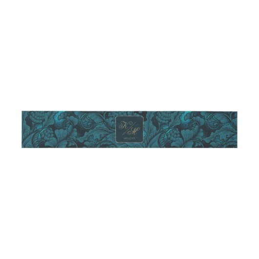 Formele Paisley Wedding Dark Blauwgroen ID767 Uitnodigingen Wikkel (Vlak)