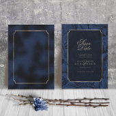 Formele Paisley Wedding Navy Blue ID767 Save The Date