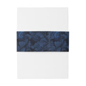 Formele Paisley Wedding Navy Blue ID767 Uitnodigingen Wikkel (Achterkant Voorbeeld)