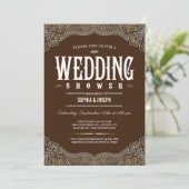 Formele Paisley Wedding Shower-uitnodigingen Kaart (Staand voorkant)