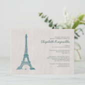 Formele Parijse bridal Shower-uitnodigingen Kaart (Staand voorkant)