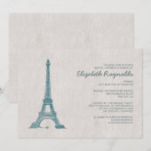 Formele Parijse bridal Shower-uitnodigingen Kaart (Voorkant / Achterkant)