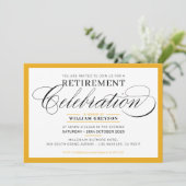 FORMELE PENSIOENPARTIJ moderne mosterd geel Kaart (Staand voorkant)