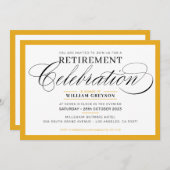 FORMELE PENSIOENPARTIJ moderne mosterd geel Kaart (Voorkant / Achterkant)