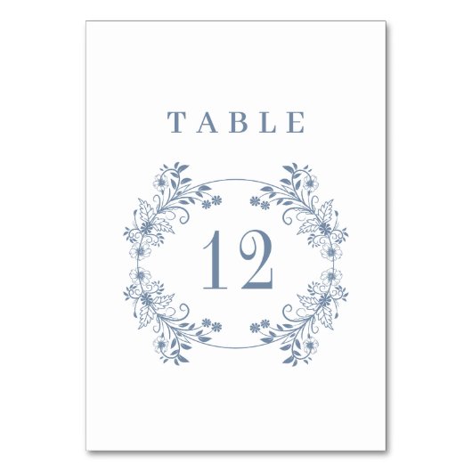 Formele  Periwinkle Monogram Bruiloft Kaart (Voorkant)