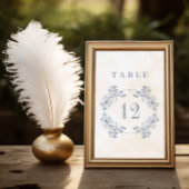 Formele  Periwinkle Monogram Bruiloft Kaart