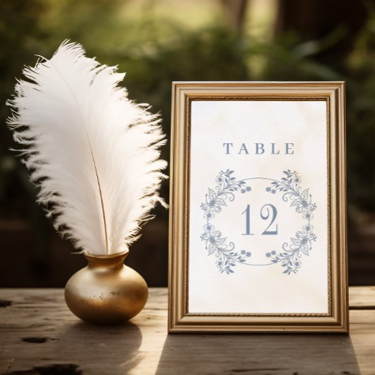 Formele  Periwinkle Monogram Bruiloft Kaart