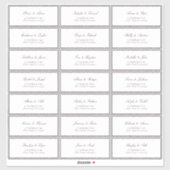 Formele plum Classic Wedding Guest Address Sticker (Vel)