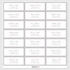 Formele plum Classic Wedding Guest Address Sticker
