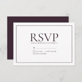 Formele plum Classic Wedding RSVP
