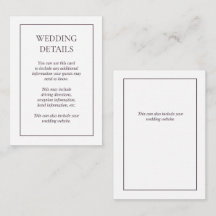 Formele Plum Paars Wedding Details Enclosure Kaart