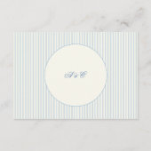 Formele Preppy Franse blauwe strepen receptie Informatiekaartje (Achterkant)