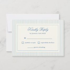 Formele Preppy Franse Blauwe Strepen RSVP